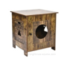 Kotak sampah kayu furnitur kucing modern mewah